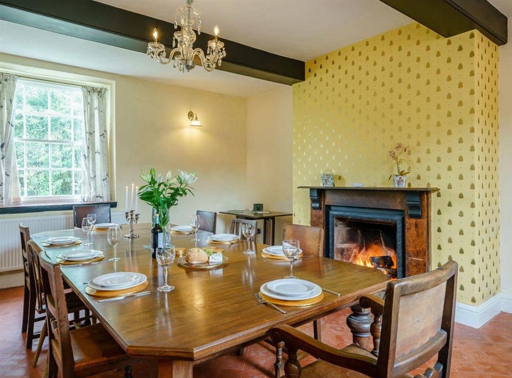 Dining room at Malt House in Skenfrith, near Monmouth, Gwent