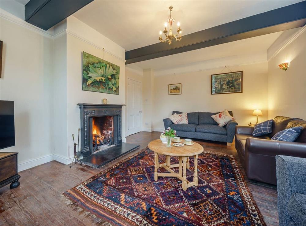 Living room at Malt House in Skenfrith, near Monmouth, Gwent