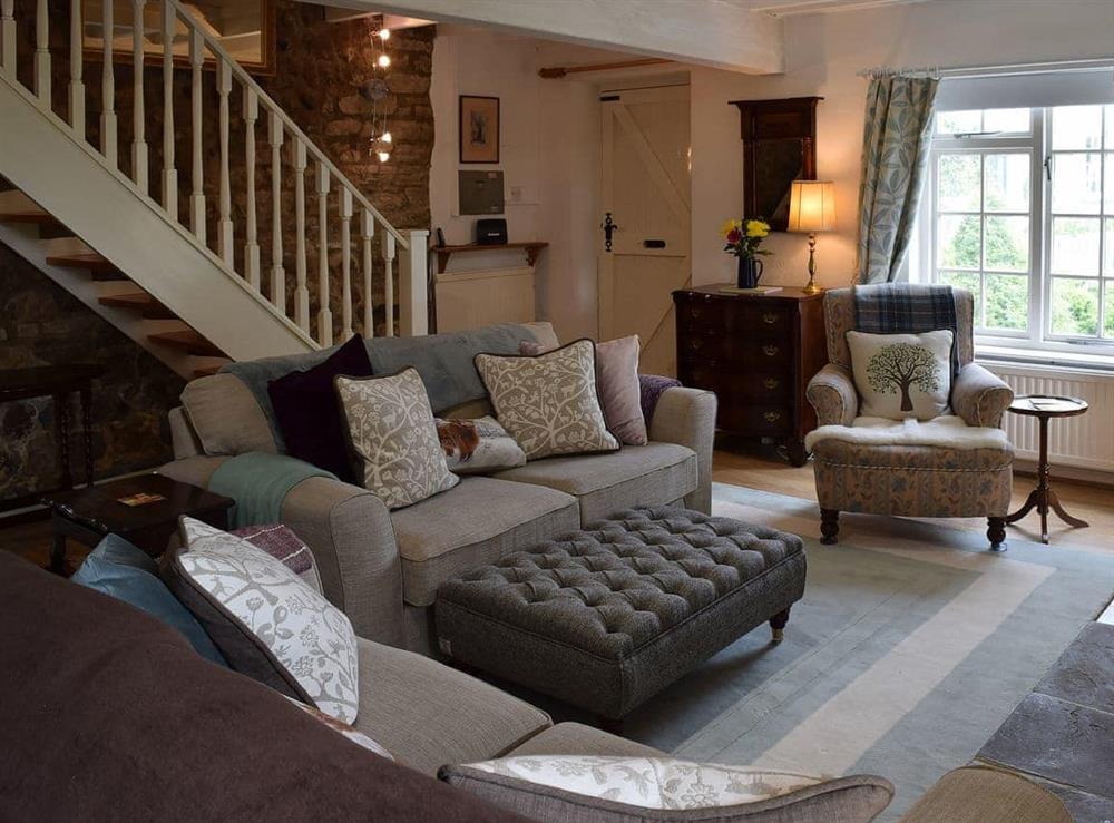 Cosy and welcoming living room at Malt Shovel Cottage in Little Crakehall, near Bedale, Yorkshire, North Yorkshire