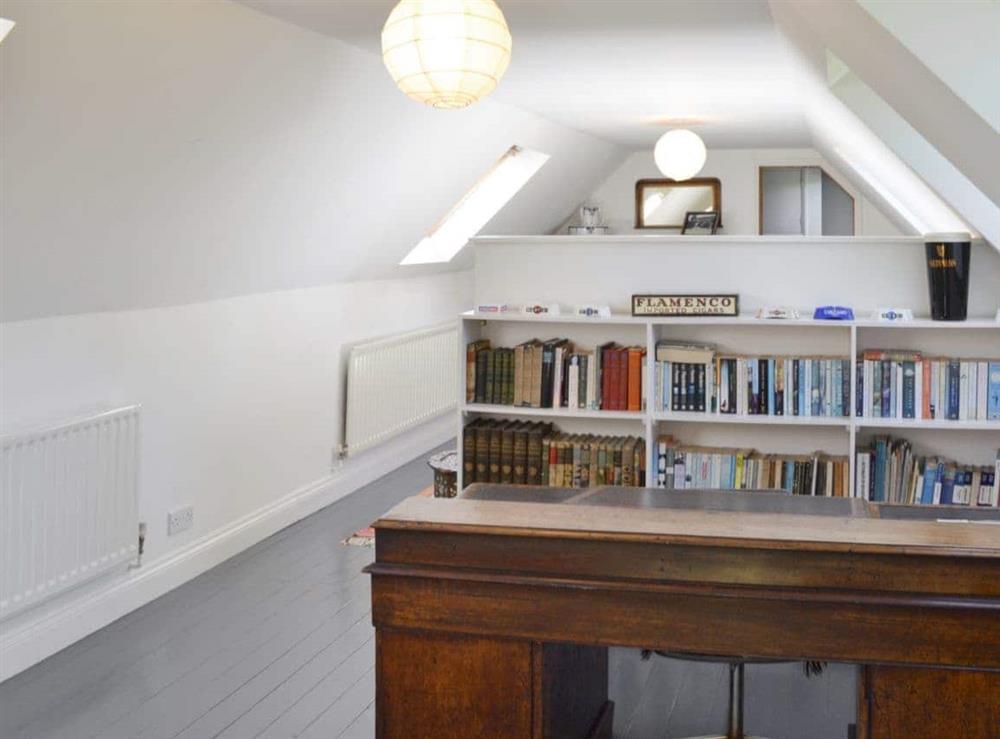 Study area on first floor mezzanine at Malthouse Barn in Elmsted, Nr Canterbury, Kent., Great Britain