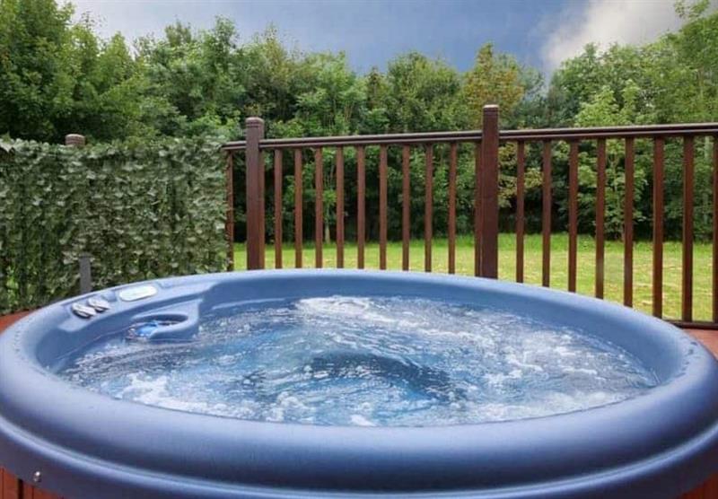 Hot tub in the Fell View VIP at Malton Grange Country Park in Amotherby, Yorkshire