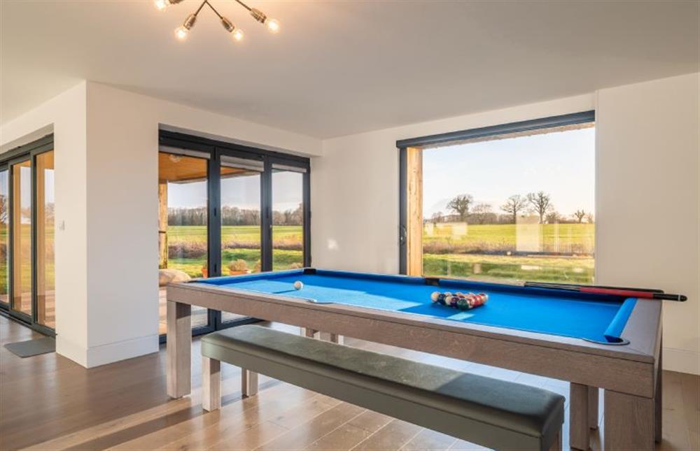 The dining table transforms into a pool table at Mandalore, Henham