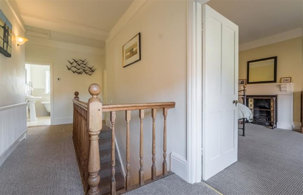 First floor: Landing and master bedroom at Manningham House, Ringstead near Hunstanton