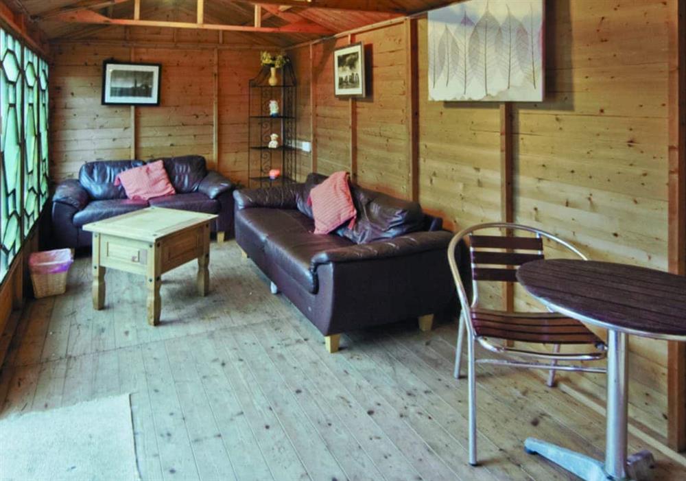 Seating area at Manod in Blaenau Ffestiniog, Gwynedd