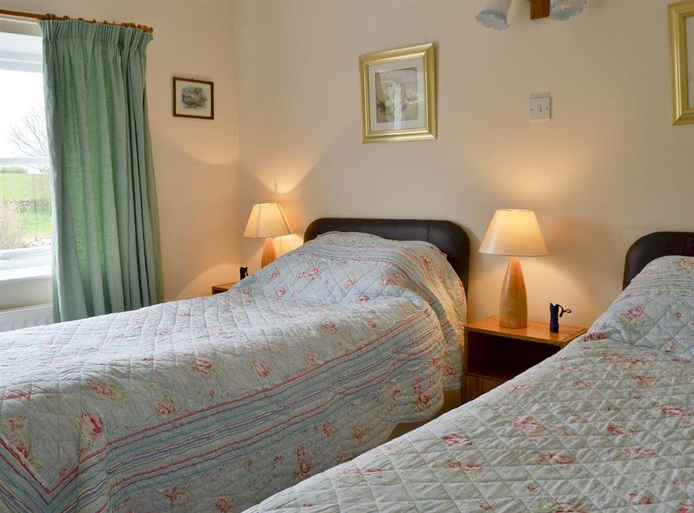 Twin bedroom at Manor Cottage in Old Byland, near Helmsley, North Yorkshire