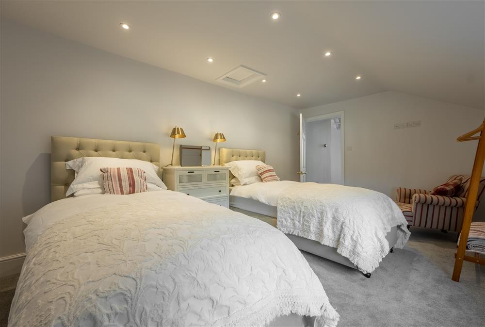 First floor: Beautifully furnished bedroom five with 3ft twin beds  at Manor House, Beeford