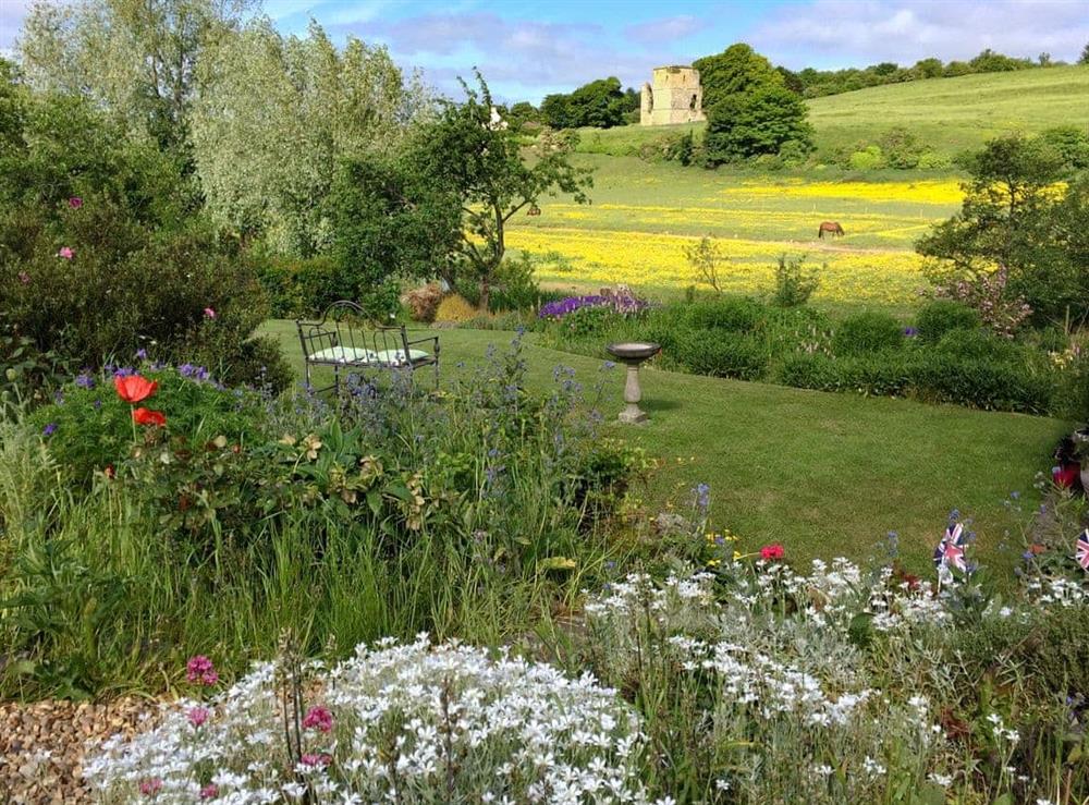Delightful garden and grounds at Manor House Dairy Cottage in East Ayton, near Scarborough, North Yorkshire