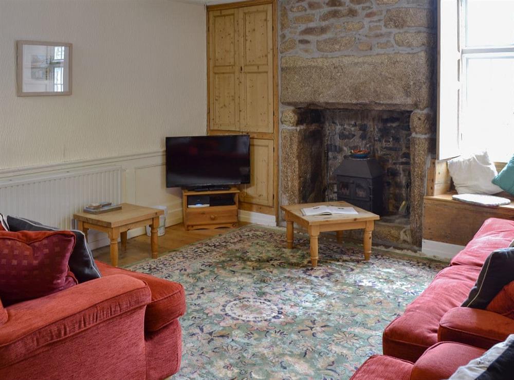 Spacious living room at Manor House in Hayle, Cornwall