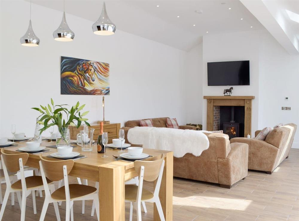 Appealing living and dining areas at Manor Lodge Stables in Wiston, near Haverfordwest, Dyfed