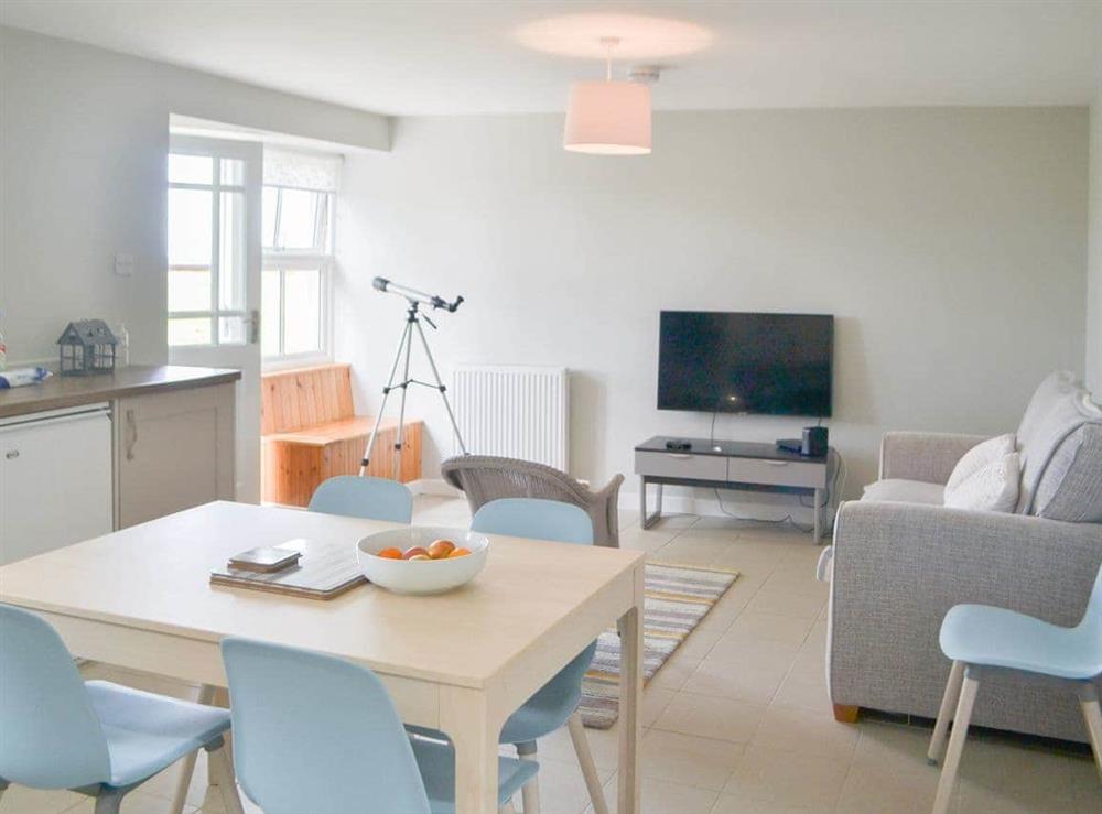 Open plan living space at Mansefield Cottage in Cornhill, near Portsoy, Aberdeenshire