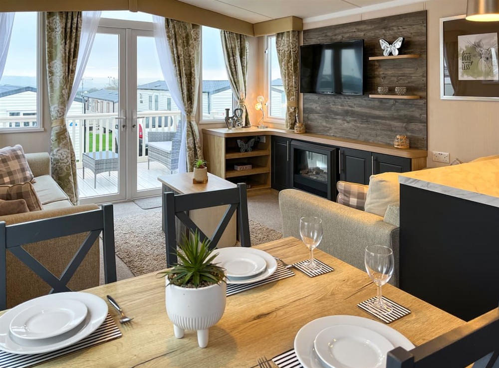 Open plan living space at Maple 8 in Filey, North Yorkshire