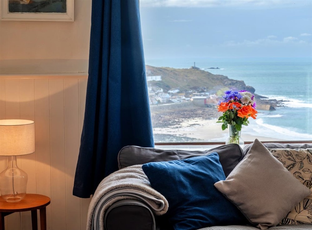 Living area at Maple Grove in Sennen, Cornwall