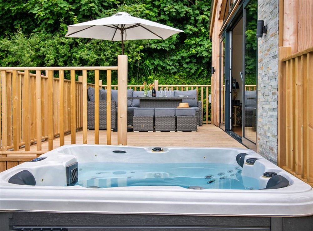 Hot tub at Maple Hollow in Exmoor, Devon