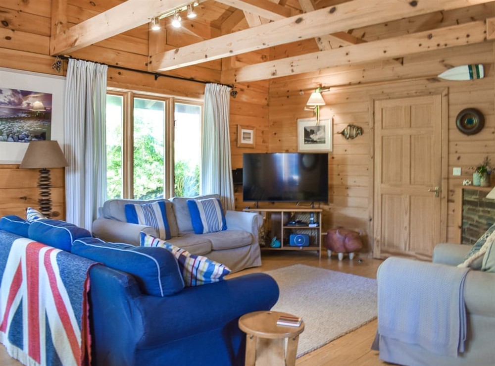 Living area at Maple Leaf Cottage in Padstow, Cornwall