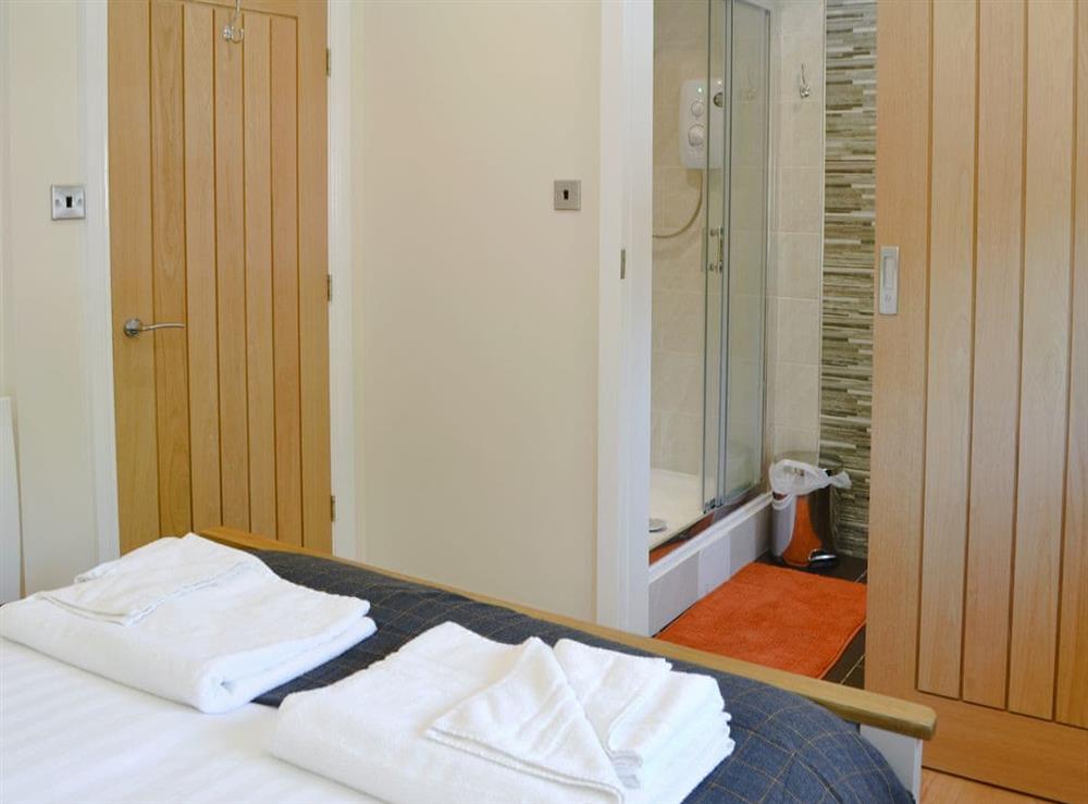 Double bedroom with en-suite at Maple Lodge in Otterburn, near Bellingham, Northumberland