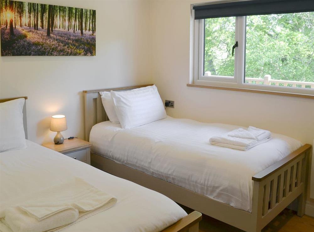 Twin bedroom at Maple Lodge in Otterburn, near Bellingham, Northumberland