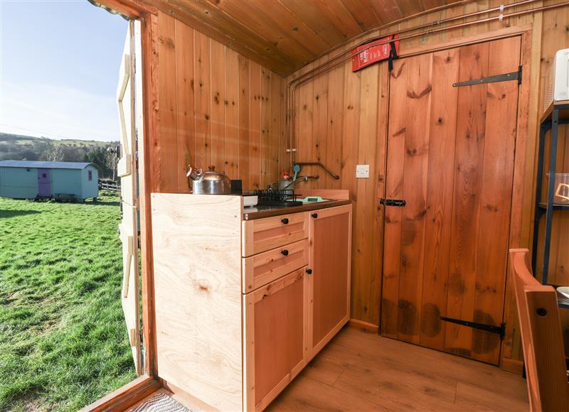 The kitchen at Maquessa Shepherds Hut, Dumfries