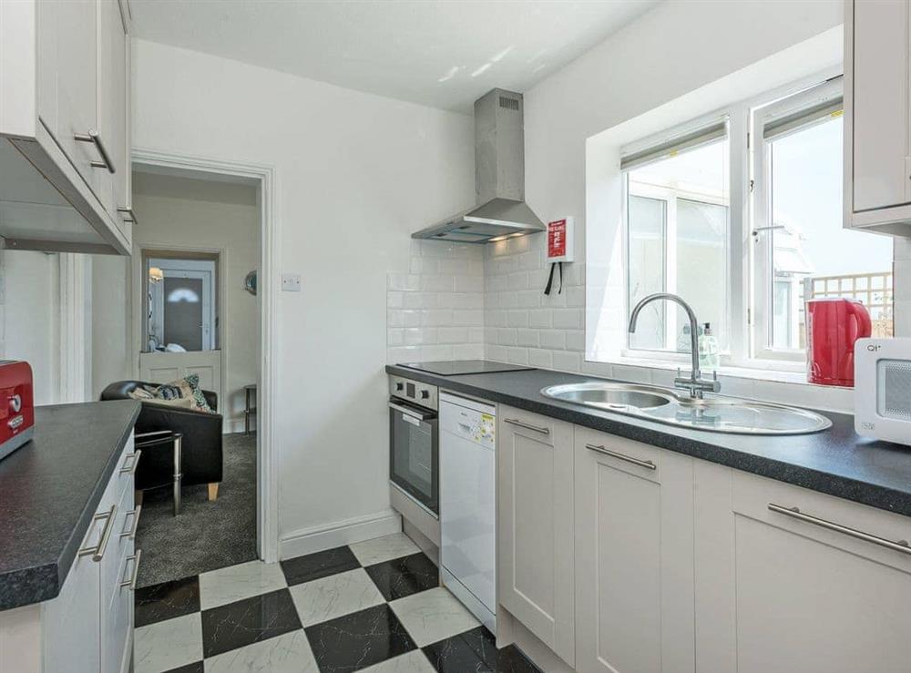 Immaculately presented kitchen at Marian’s Seaside Cottage in Overstrand, Cromer, Norfolk