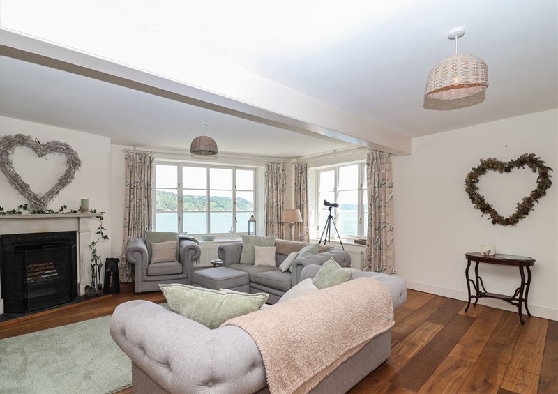 The living room at Marina, Cawsand