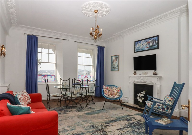 This is the living room at Marina Court Apartment, Torquay