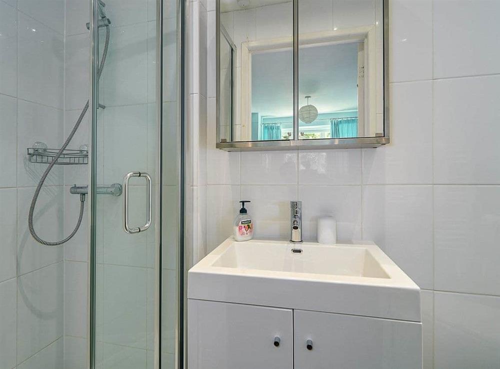 En-suite shower room at Marina View in Mount Batten, near Plymouth, Devon