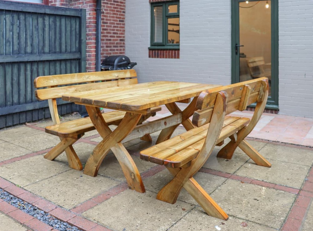Sitting-out-area at Marina View in Neyland, near Milford Haven, Dyfed