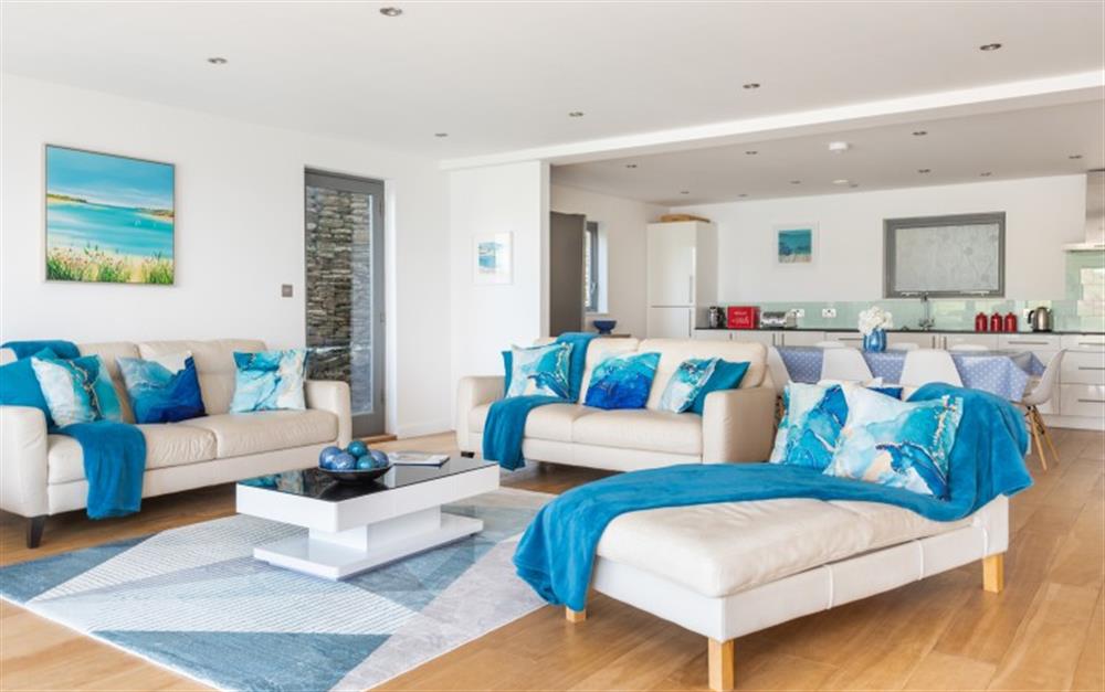 Spacious and open plan lounge  at Marine Heights in Bigbury-On-Sea