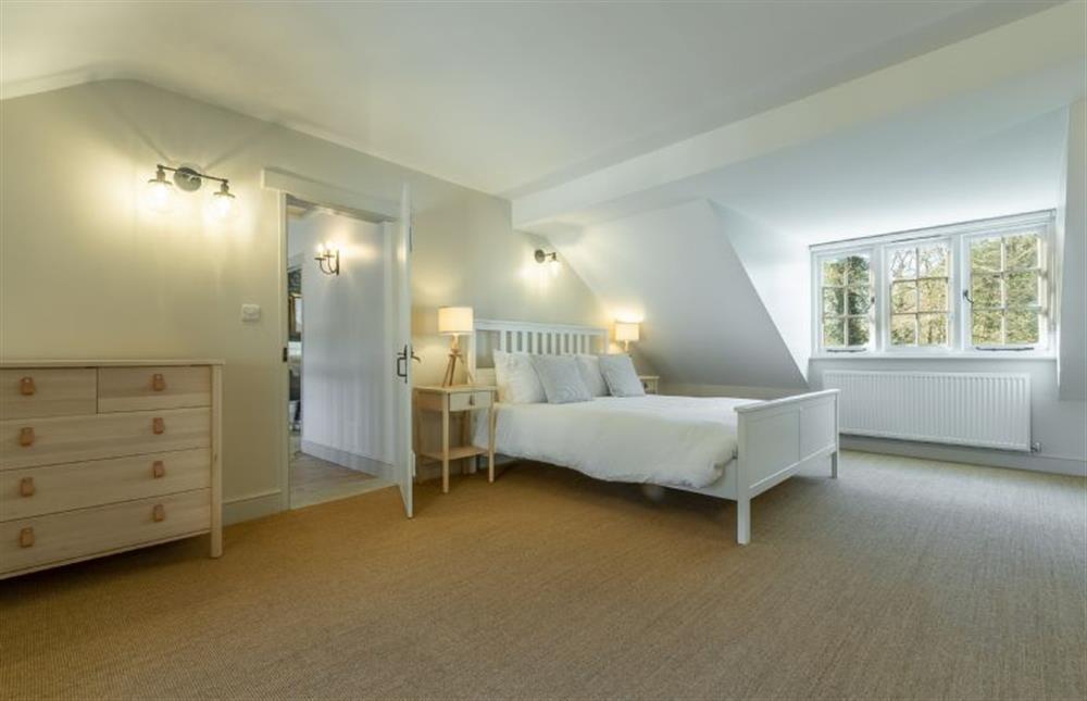 First floor: Bedroom two with king size bed at Market Square House, Fring near Kings Lynn