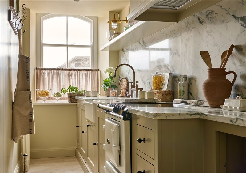 This is the kitchen at Market View - The Georgian House, Ludlow