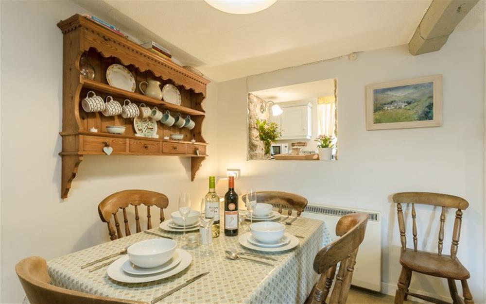 The dining area at Marquis of Lorne Cottage in Bridport