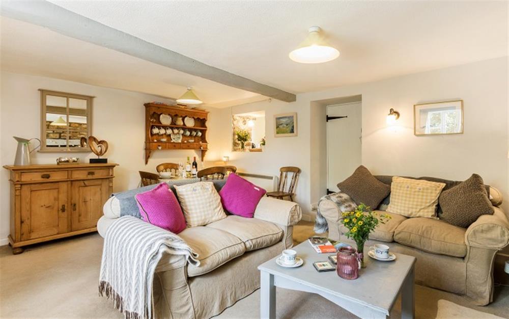 The lounge with 2 sofas at Marquis of Lorne Cottage in Bridport