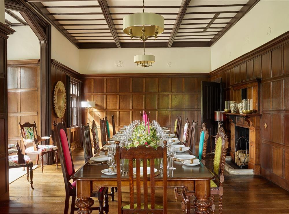 The grand dining room at Marrington Hall, Montgomery