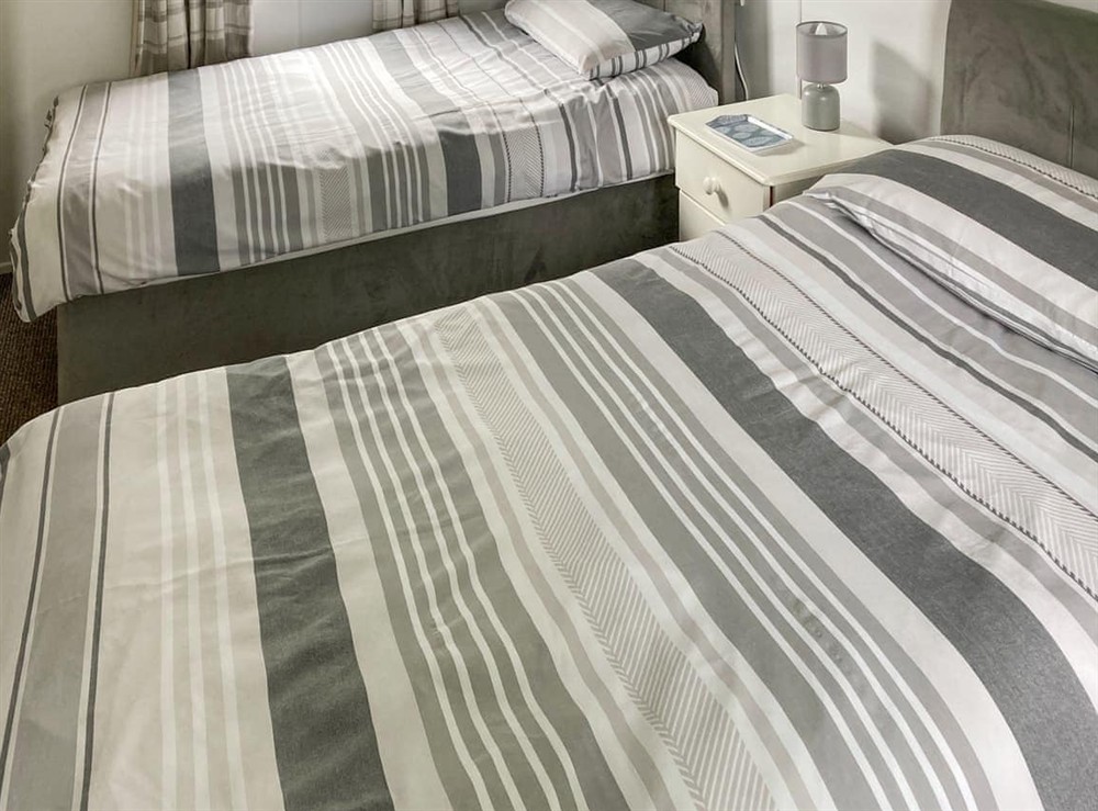 Twin bedroom at Marsh Corner Van in Neatishead, near Wroxham, Norfolk