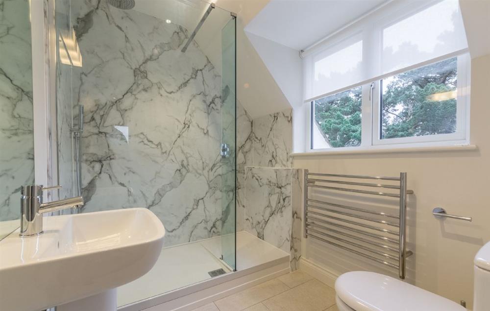 En-suite shower room at Marsh Lodge, Aldeburgh