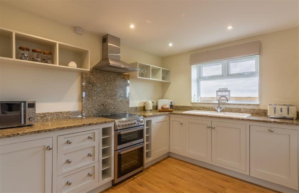 Ground floor:  A well-equipped kitchen makes cooking easy at Marsh Retreat, Brancaster near Kings Lynn