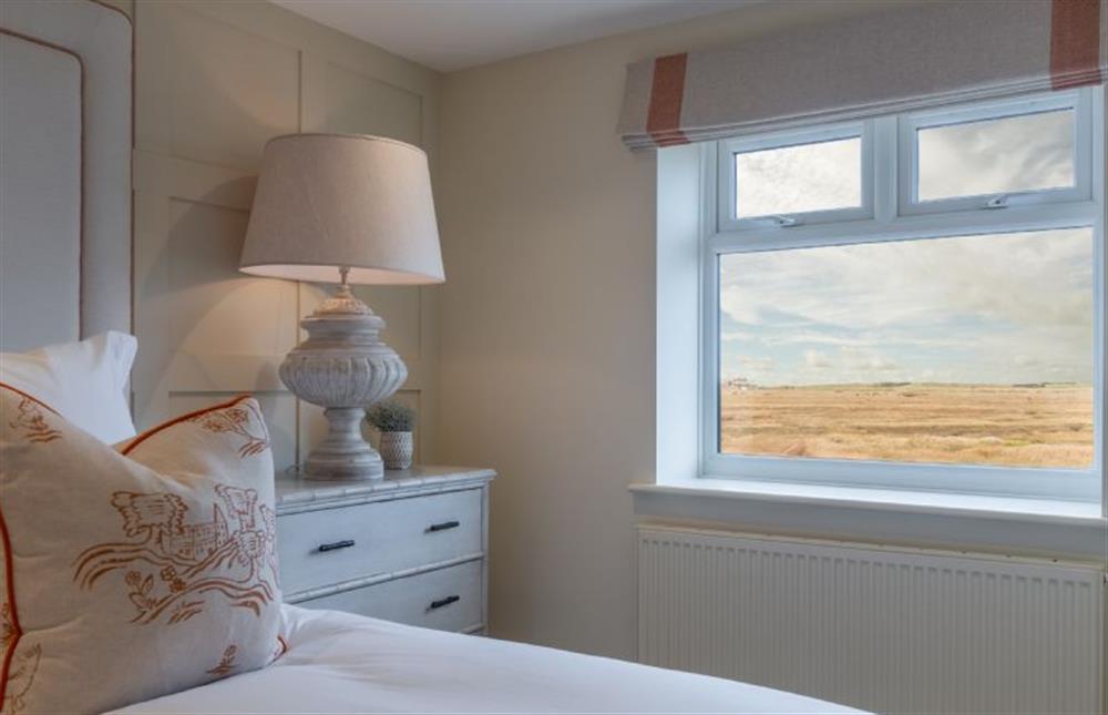 Ground floor:  How nice would it be to wake up to this view? at Marsh Retreat, Brancaster near Kings Lynn