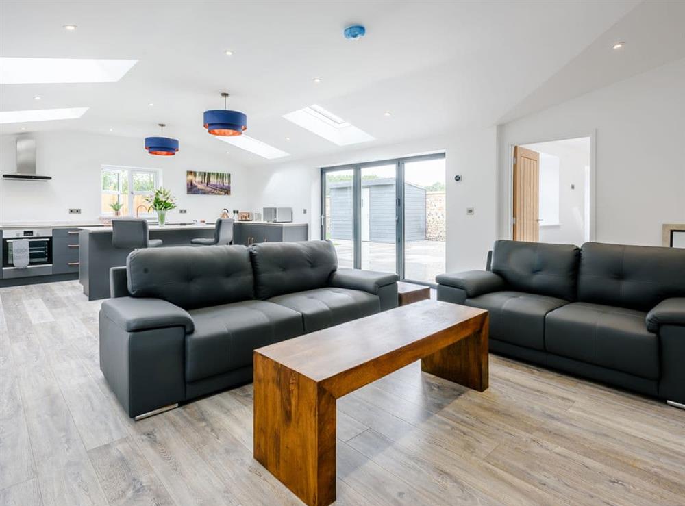 Open plan living space at Marshall Cottage in Santon Downham, Suffolk
