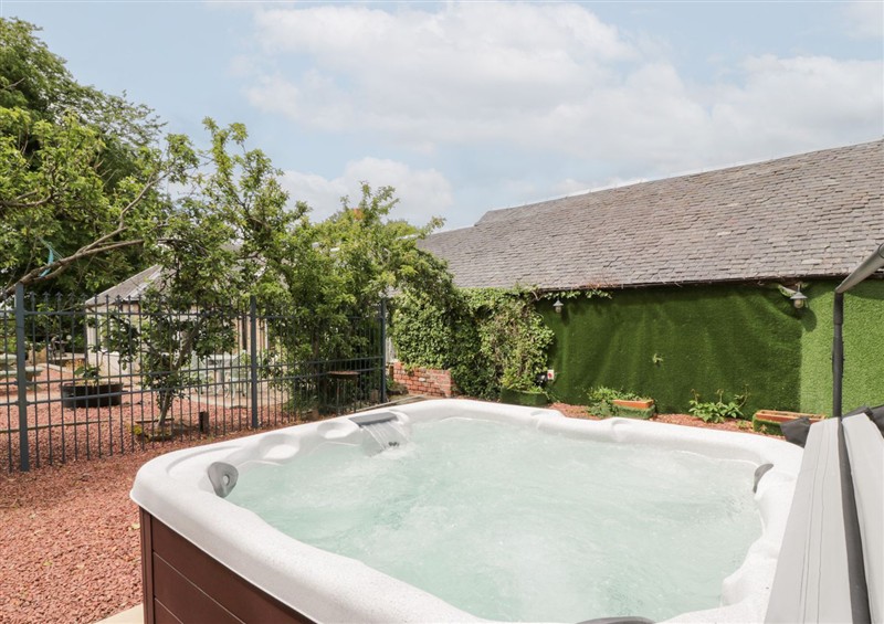 The swimming pool at Marshill Farm House, Draffan near Kirkmuirhill