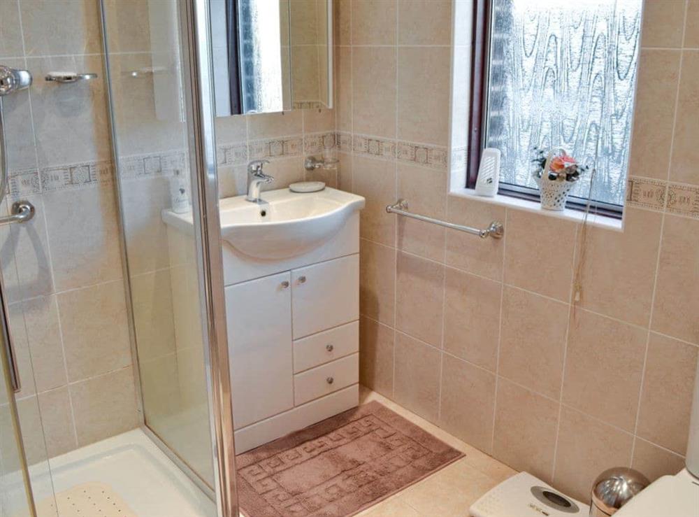Shower room at Marston House in Wrightington, near Wigan, Lancashire