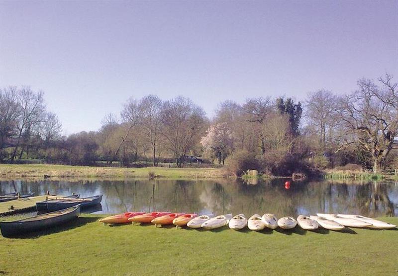 The park setting at Marwell Lodges in Hampshire, South of England