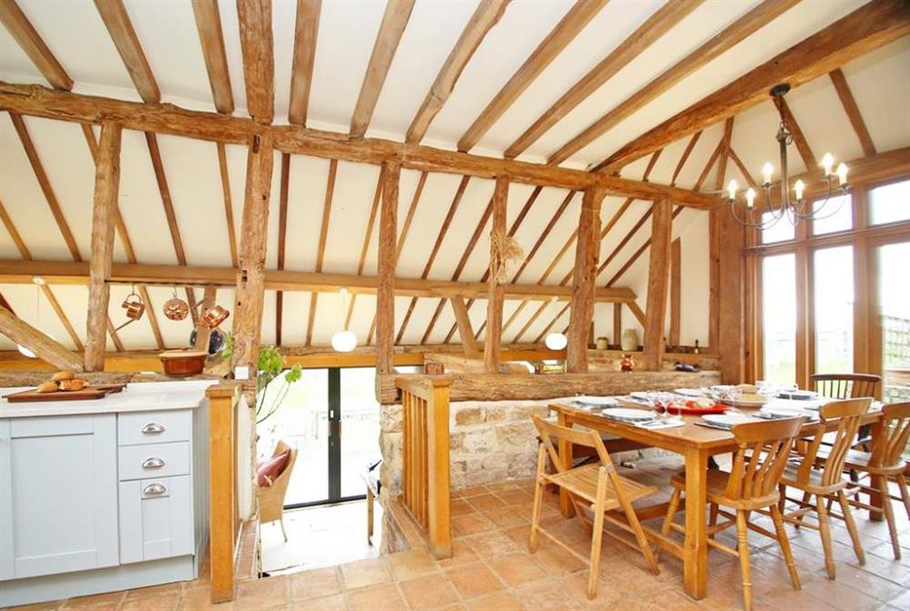 The kitchen and dining area at Masketts Barn, Nutley, Sussex