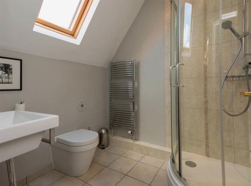Shower room at Mast Cottage in Burley, Hampshire