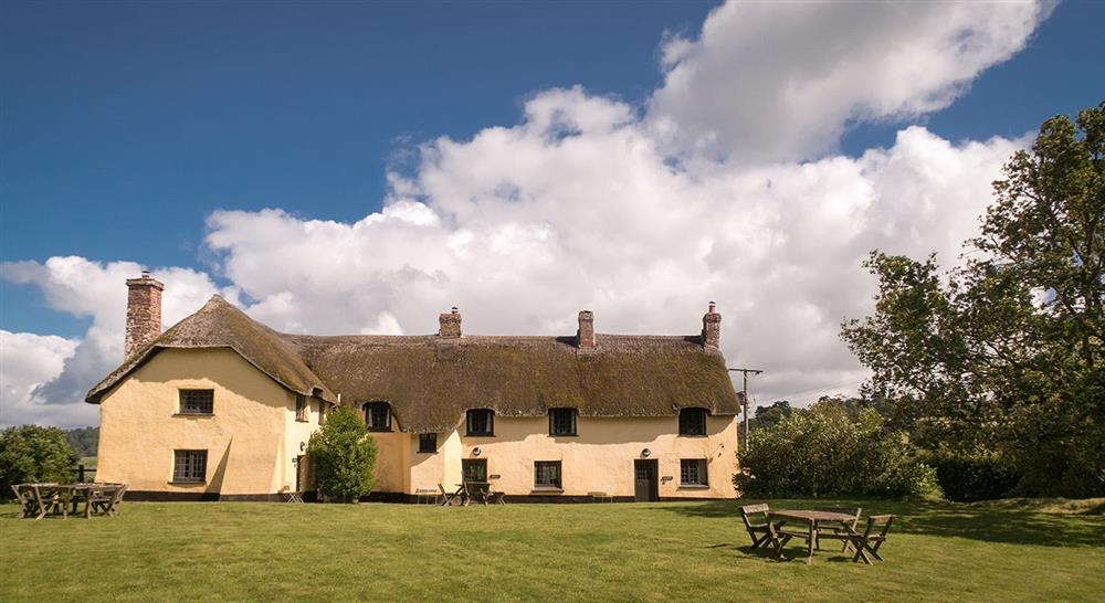 The beautiful exterior of Mattress Cottage, Broad Ley Cottage and Longmeadow Cottage, Devon