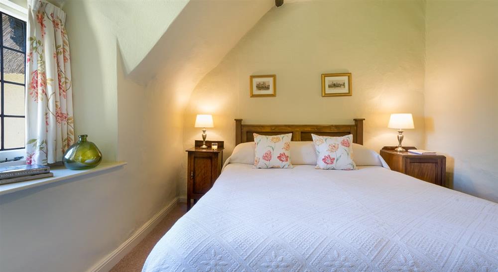 The double bedroom at Mattress Cottage in Exeter, Devon