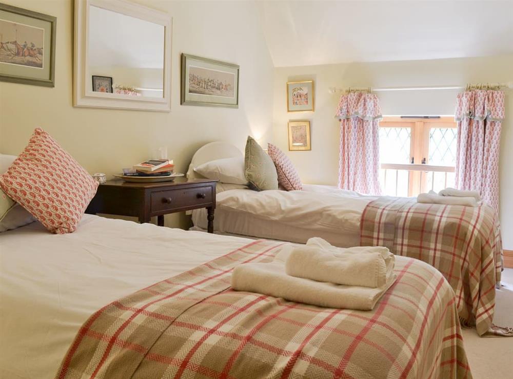 Ideal twin bedroom at Mill Farmhouse, 