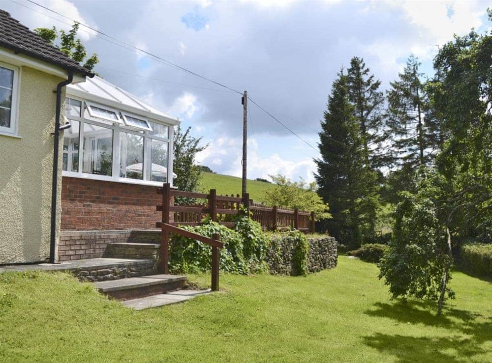 Large enclosed garden at Mavis Cottage in Kingswood, near Kington, Herefordshire
