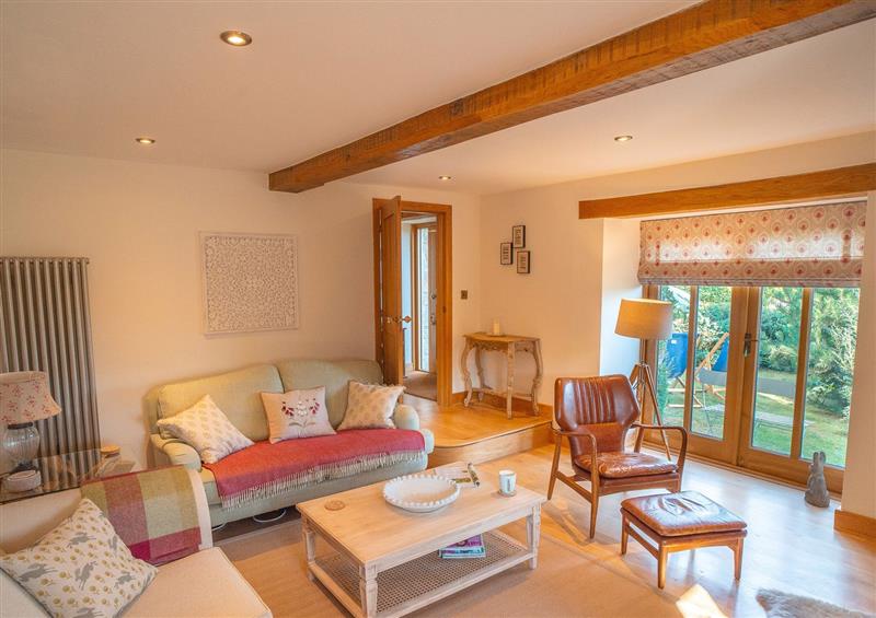 The living area at May Blossom Barn, Lustleigh