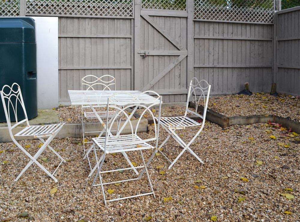 Sitting out area at May Cottage in Middleton, near King’s Lynn, Norfolk