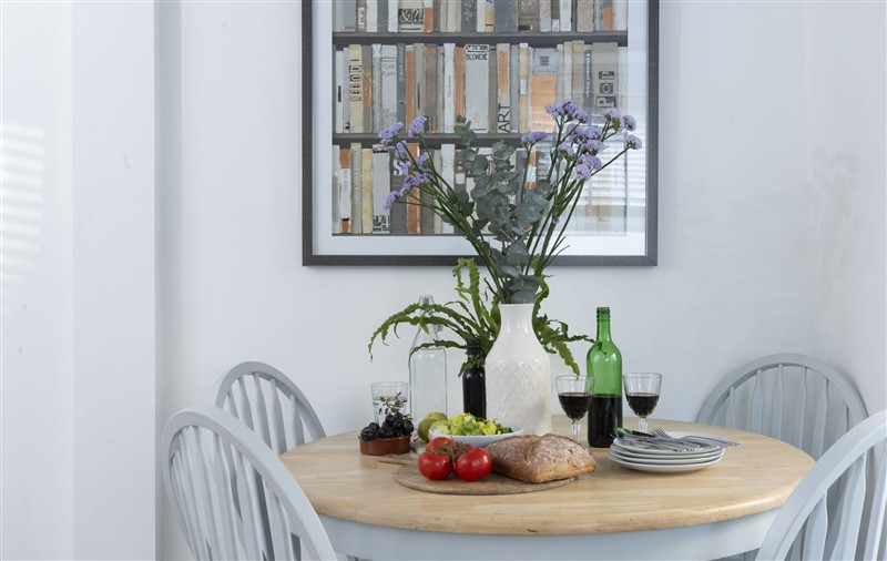 The dining area at May Cottage, Cornwall