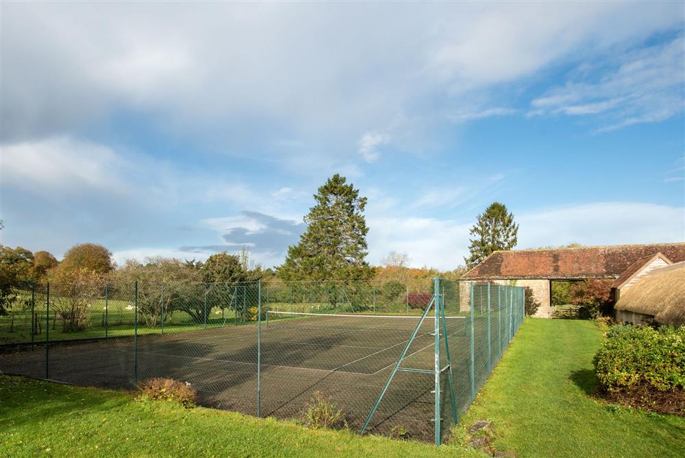 The tennis court at Maybank Cottages, Clifton Maybank, Yeovil